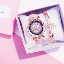Load image into Gallery viewer, Luxury Women Watches Bracelet set Starry Sky Ladies Bracelet Watch Casual Leather Quartz Wristwatch Clock gift Relogio Feminino