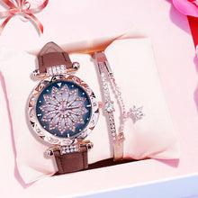 Load image into Gallery viewer, Luxury Women Watches Bracelet set Starry Sky Ladies Bracelet Watch Casual Leather Quartz Wristwatch Clock gift Relogio Feminino