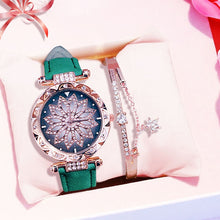 Load image into Gallery viewer, Luxury Women Watches Bracelet set Starry Sky Ladies Bracelet Watch Casual Leather Quartz Wristwatch Clock gift Relogio Feminino
