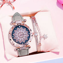 Load image into Gallery viewer, Luxury Women Watches Bracelet set Starry Sky Ladies Bracelet Watch Casual Leather Quartz Wristwatch Clock gift Relogio Feminino