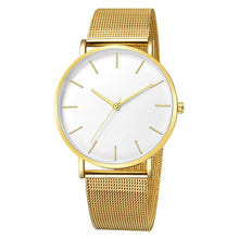 Load image into Gallery viewer, Free shipping men&#39;s and women&#39;s watch mesh stainless steel bracelet casual watch women&#39;s watch reloj mujer relogio feminino
