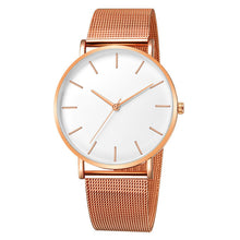 Load image into Gallery viewer, Free shipping men&#39;s and women&#39;s watch mesh stainless steel bracelet casual watch women&#39;s watch reloj mujer relogio feminino